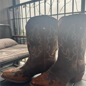 Tony Lama Brown and Tan Western Boots
